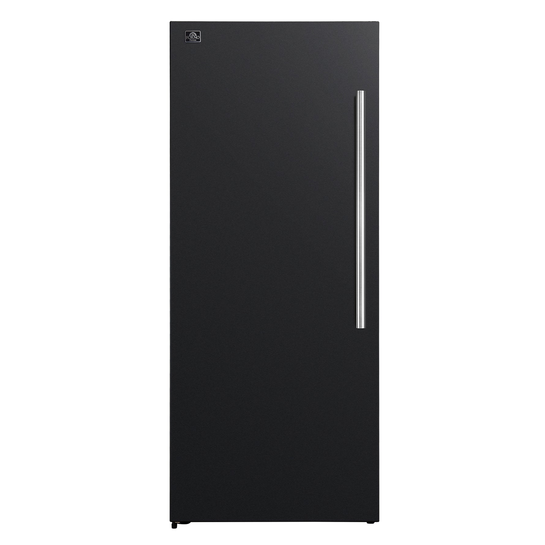 Forno Maderno 28-Inch Convertible Upright Freezer/Refrigerator in Black with Antique Brass Handle, 13.6 cu.ft., Left Swing - BonPrix Électroménagers