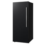Forno Maderno 28-Inch Convertible Upright Freezer/Refrigerator in Black with Antique Brass Handle, 13.6 cu.ft., Left Swing - BonPrix Électroménagers