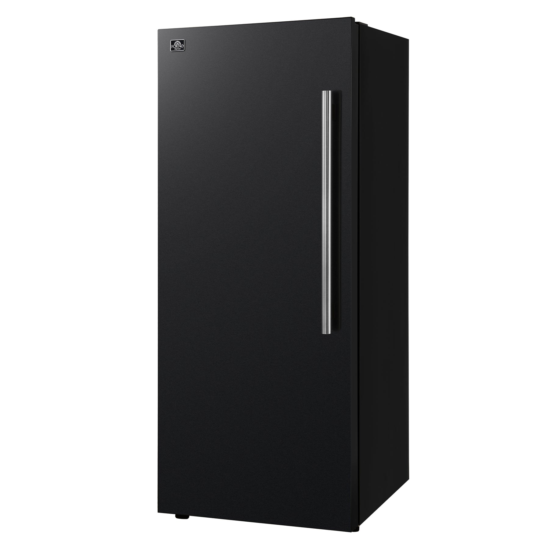 Forno Maderno 28-Inch Convertible Upright Freezer/Refrigerator in Black with Antique Brass Handle, 13.6 cu.ft., Left Swing - BonPrix Électroménagers