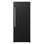 Forno Maderno 28-Inch Convertible Freezer/Refrigerator in Black with Antique Brass Handle, 13.6 cu.ft. Right Swing - BonPrix Électroménagers