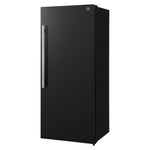 Forno Maderno 28-Inch Convertible Freezer/Refrigerator in Black with Antique Brass Handle, 13.6 cu.ft. Right Swing - BonPrix Électroménagers