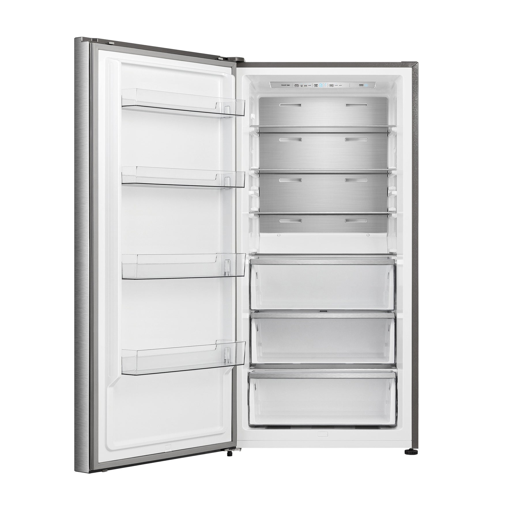 FORNO Maderno 28" Left Swing Convertible Freestanding Refrigerator/Freezer in Stainless Steel 13.6 cu.ft. - BonPrix Électroménagers