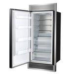 Forno Maderno 28" Built-In Convertible Refrigerator in Black, 13.6 cu.ft. Left Swing with Decorative Grill - 32" Wide - BonPrix Électroménagers