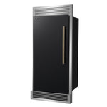 Forno Maderno 28" Built-In Convertible Refrigerator in Black, 13.6 cu.ft. Left Swing with Decorative Grill - 32" Wide - BonPrix Électroménagers