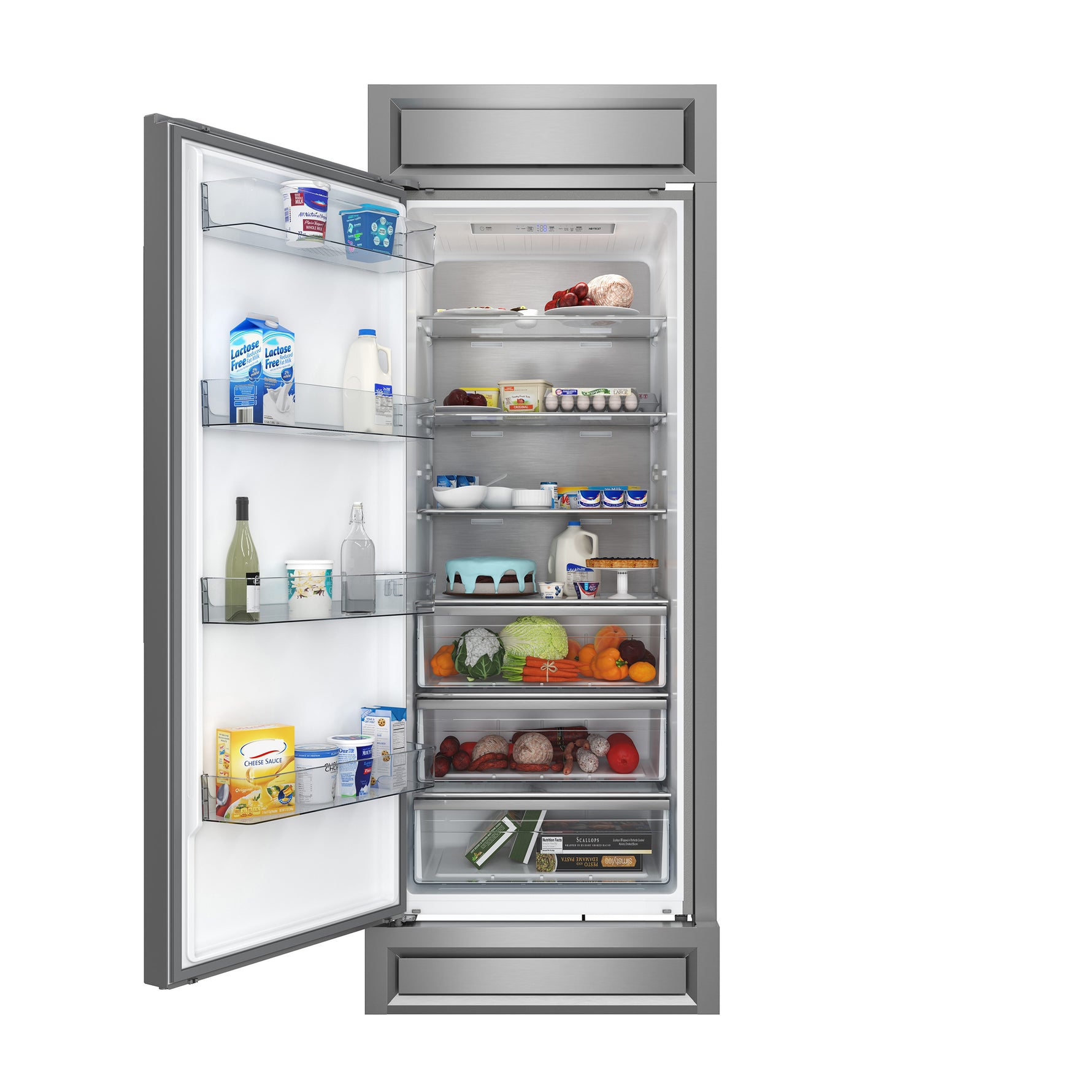 Forno Maderno 28-Inch Built-In Convertible Refrigerator, 13.6 cu.ft, Left Swing, Decorative Grill, ENERGY STAR Certified - BonPrix Électroménagers