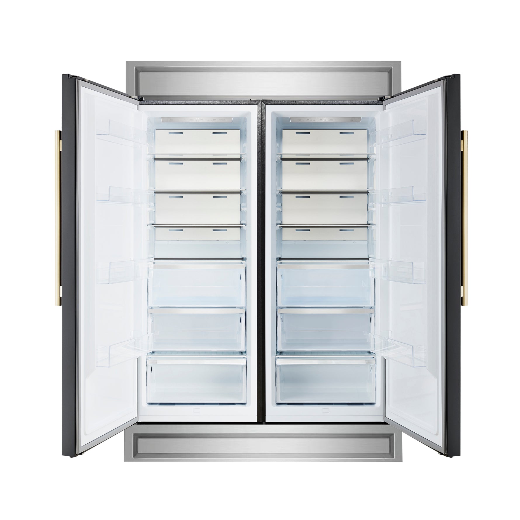 Forno Maderno 2-28-Inch Wide Convertible Refrigerator/Freezer in Black, Decorative Trim, 27.2 cu.ft, 84-Inch High, ENERGY STAR Certified - BonPrix Électroménagers