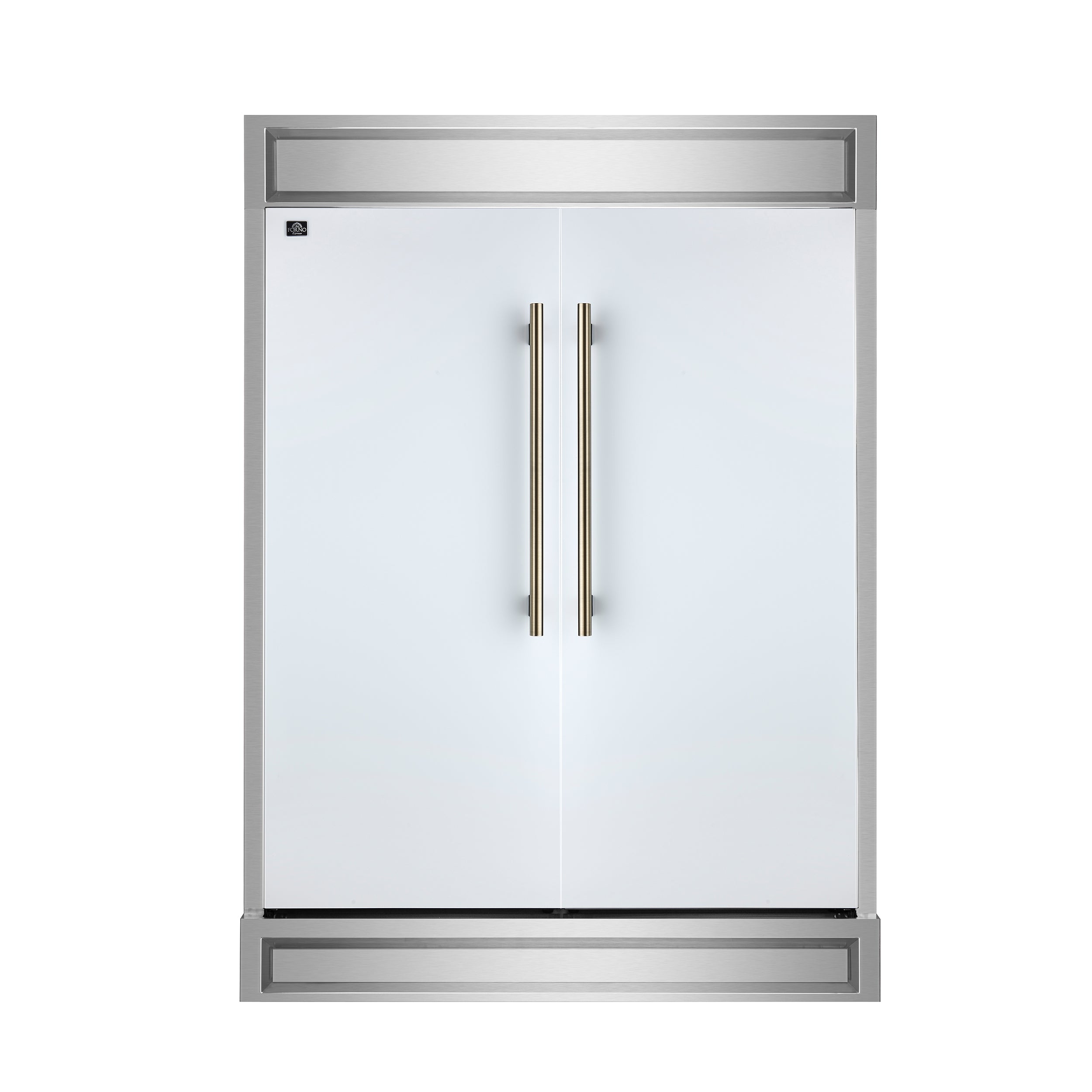 Forno Maderno 2-28-Inch Wide Convertible Refrigerator/Freezer in White, Decorative Trim, 27.2 cu.ft, 84-Inch High, ENERGY STAR Certified - BonPrix Électroménagers