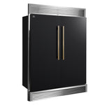 Forno Maderno 2-28-Inch Wide Convertible Refrigerator/Freezer in Black, Decorative Trim Grill, 27.2 cu.ft, 84-Inch High, ENERGY STAR Certified - BonPrix Électroménagers