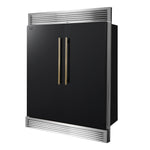Forno Maderno 2-28-Inch Wide Convertible Refrigerator/Freezer in Black, Decorative Trim Grill, 27.2 cu.ft, 84-Inch High, ENERGY STAR Certified - BonPrix Électroménagers