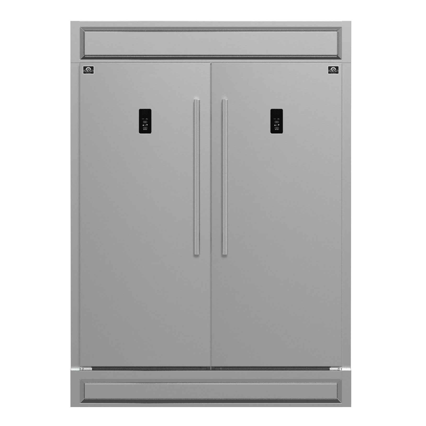 Forno Fortezza 60 Inch Convertible Refrigerator/Freezer with Modern Trim Kit, Stainless Steel, Total No Frost, with Automatic Ice Maker - BonPrix Électroménagers