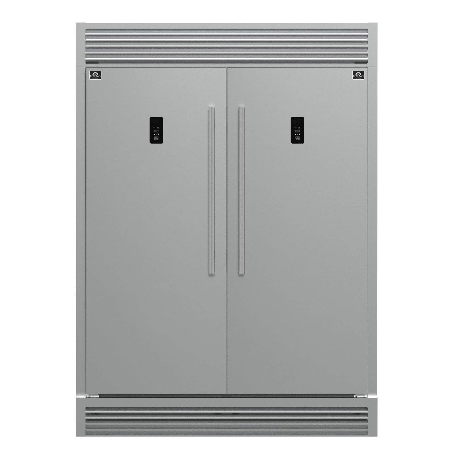 Forno Fortezza 60 Inch Convertible Refrigerator/Freezer with Trim Grill, Stainless Steel, Total No Frost, with Automatic Ice Maker - BonPrix Électroménagers