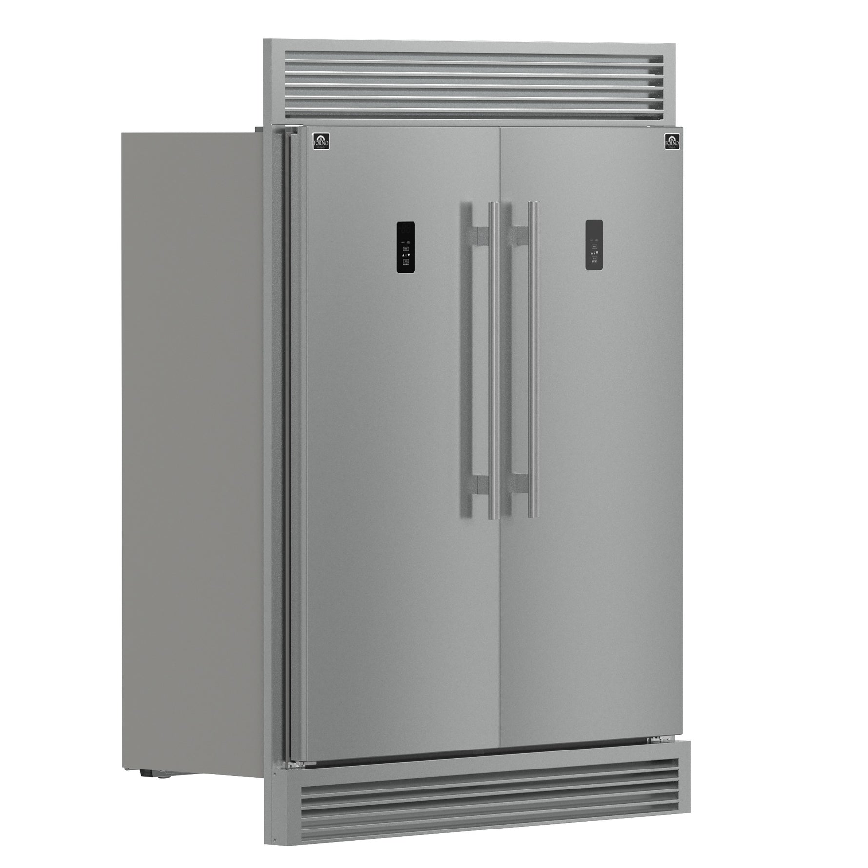 Forno Fortezza 60 Inch Convertible Refrigerator/Freezer with Trim Grill, Stainless Steel, Total No Frost, with Automatic Ice Maker - BonPrix Électroménagers