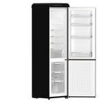 Forno Storico 22-Inch Retro bottom freezer Fridge in Black, 9 cu.ft, copper-tone handle - BonPrix Électroménagers