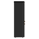 Forno Storico 22-Inch Retro bottom freezer Fridge in Black, 9 cu.ft, copper-tone handle - BonPrix Électroménagers