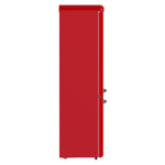 Forno Storico 22-Inch Retro bottom freezer Fridge in Red, 9 cu.ft, silver handle - BonPrix Électroménagers