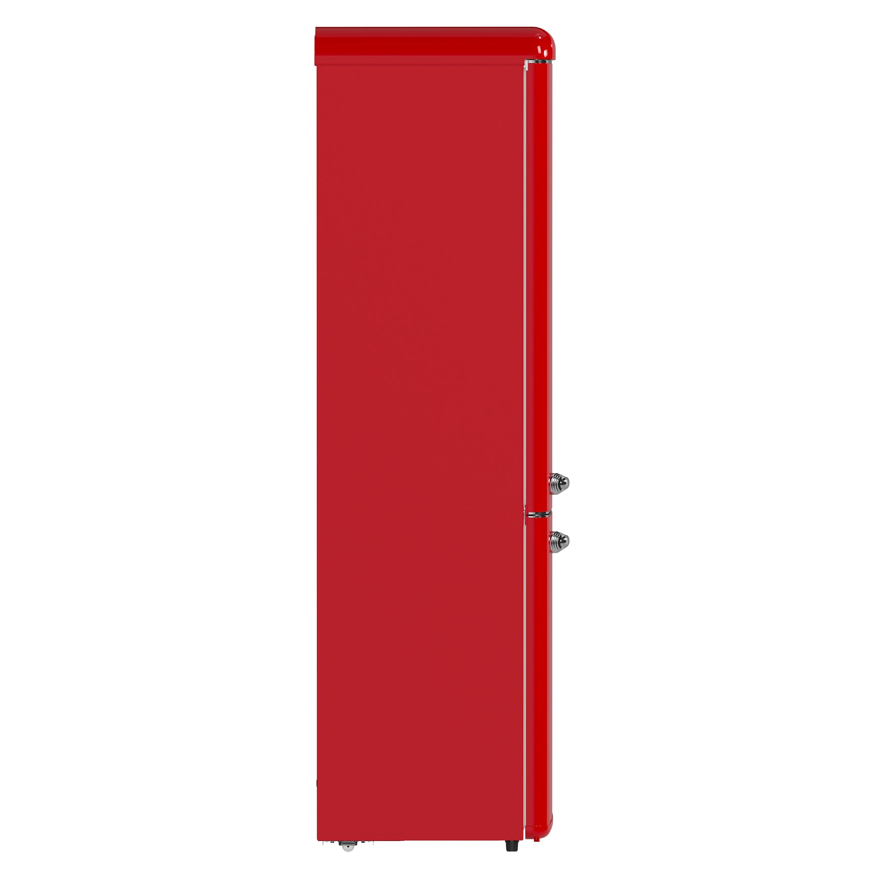 Forno Storico 22-Inch Retro bottom freezer Fridge in Red, 9 cu.ft, silver handle - BonPrix Électroménagers