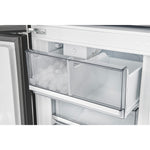 Custodia 24" Bottom Freezer, 10.3 cf., Left Swing, Ice Maker, Total No frost, Black, Antique Brass handles