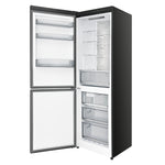 Custodia 24" Bottom Freezer, 10.3 cf., Left Swing, Ice Maker, Total No frost, Black, Antique Brass handles