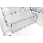 Custodia 24" Bottom Freezer, 10.3 cf., Right Swing, Total No frost, White, Antique Brass handles