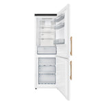 Custodia 24" Bottom Freezer, 10.3 cf., Right Swing, Total No frost, White, Antique Brass handles