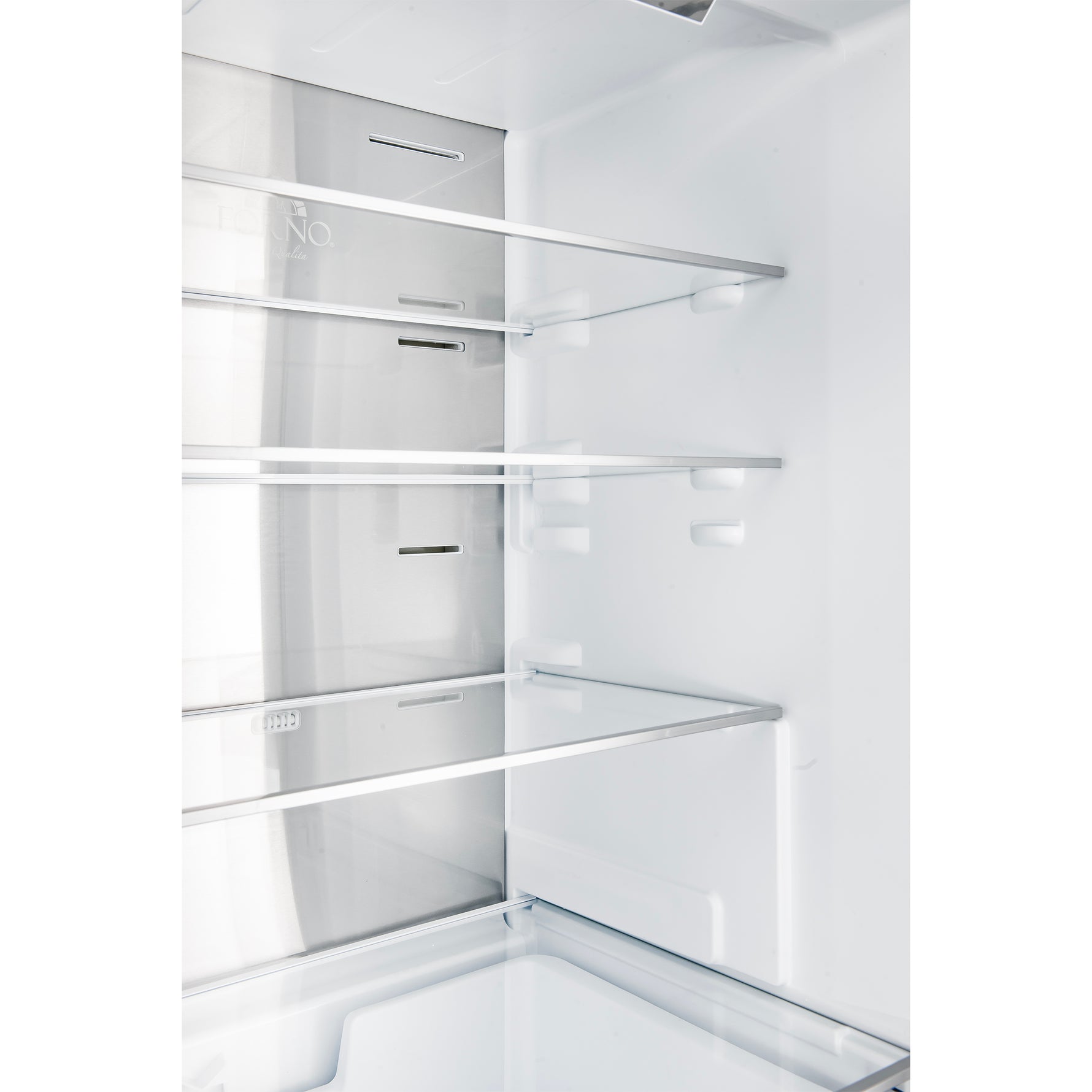 Custodia 24" Bottom Freezer, 10.3 cf., Right Swing, Total No frost, White, Antique Brass handles