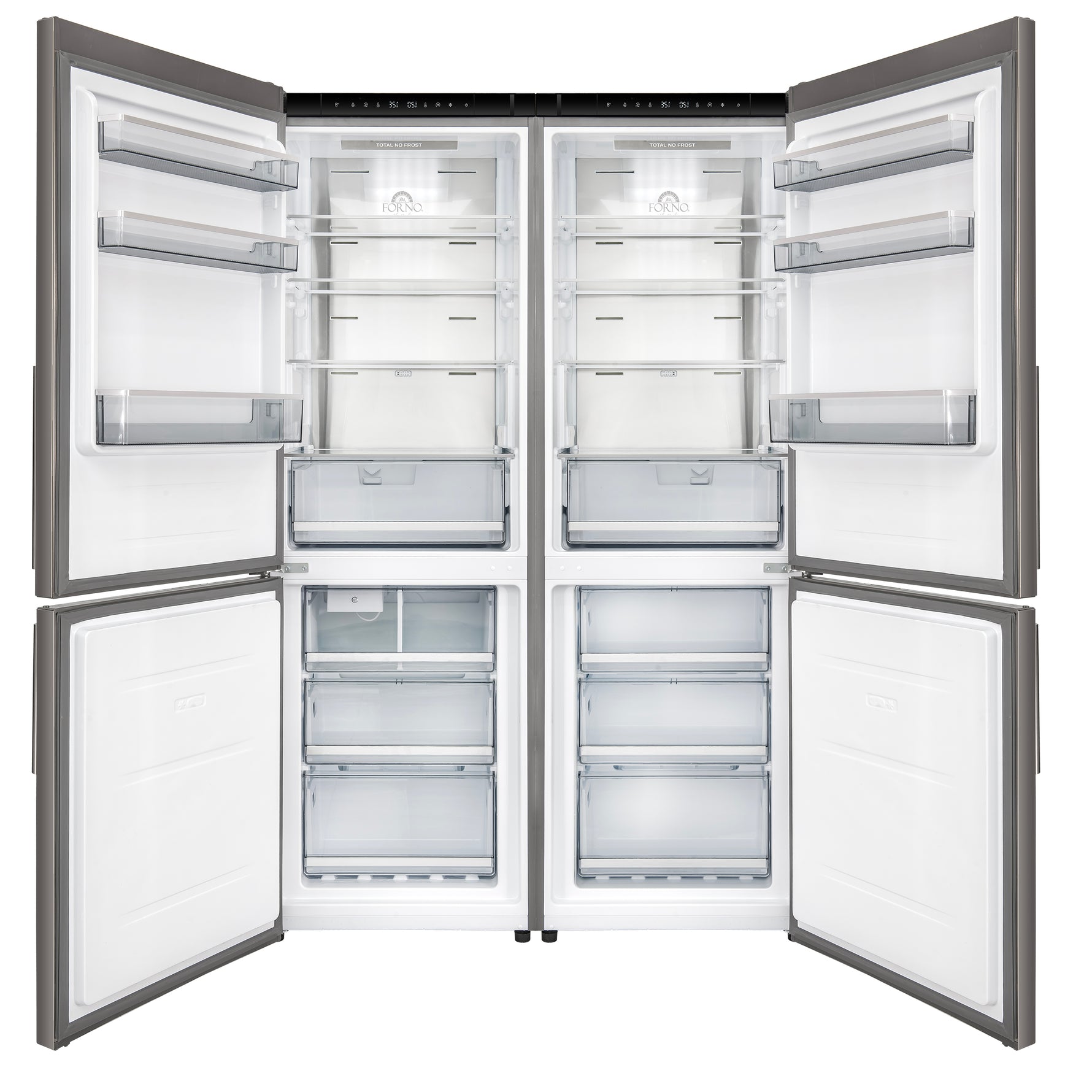 Custodia 48" Bottom Freezer combo, 20.6 cf., Ice Maker, Total No frost, Stainless Steel handles
