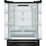 Forno Rivello 36 Inch French Door Refrigerator in Black with Antique Brass, Internal Water Dispenser, Filtered Ice, Adjustable Shelves, Energy Star Certified - BonPrix Électroménagers