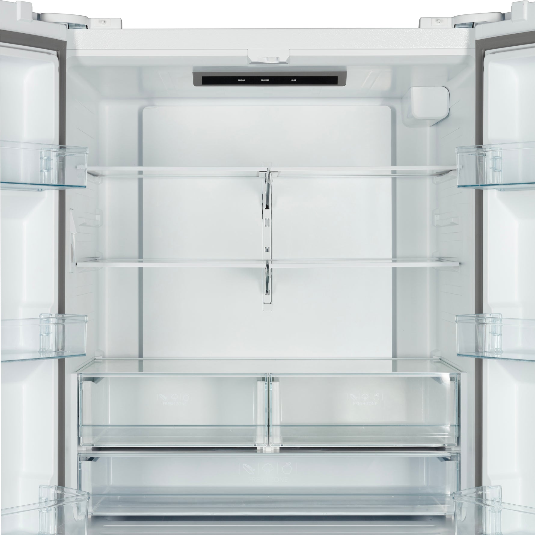 Forno Rivello 36 Inch French Door Refrigerator in White with Antique Brass, Internal Water Dispenser, Filtered Ice, Adjustable Shelves, Energy Star Certified - BonPrix Électroménagers