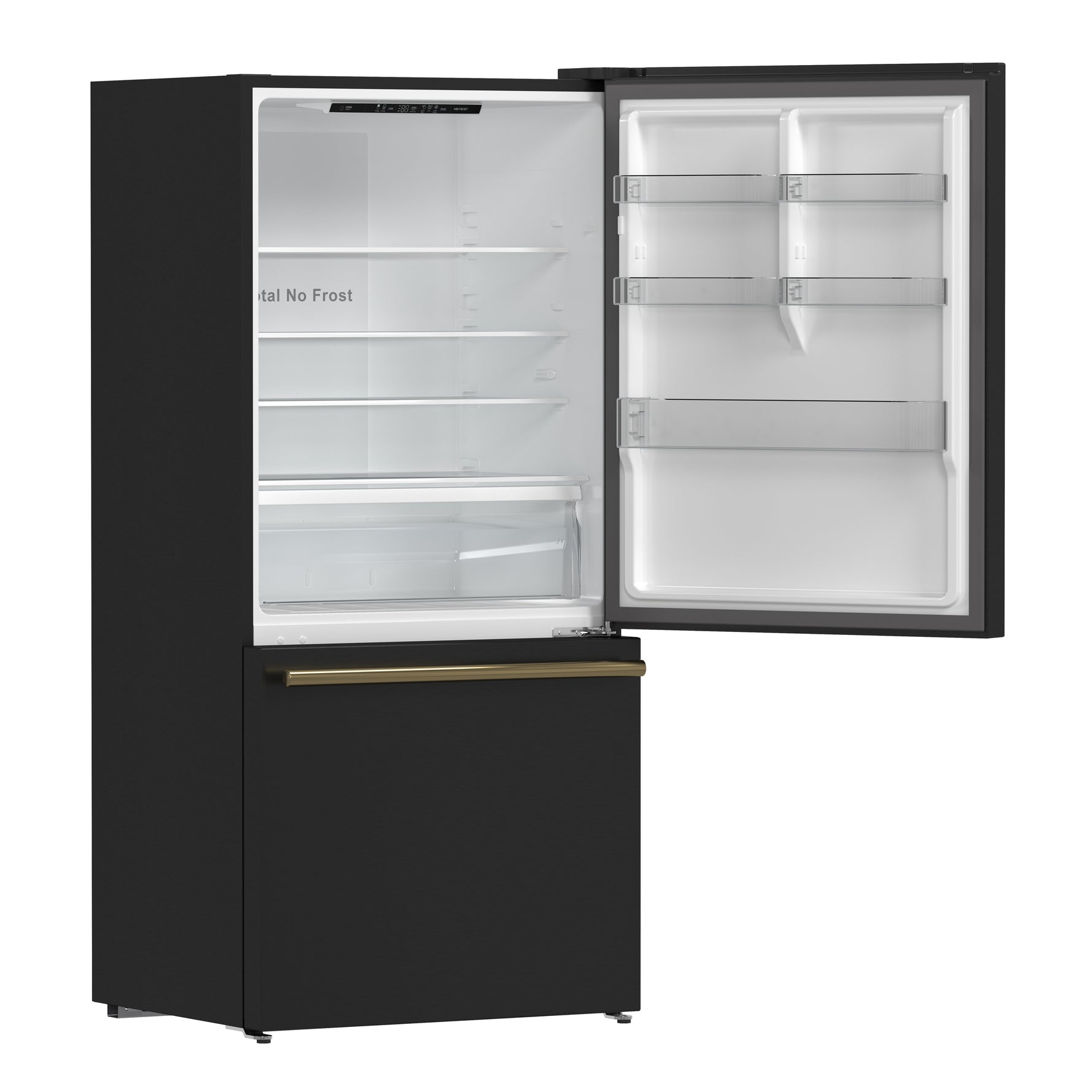 Forno Milano Espresso 31-Inch Bottom Freezer Refrigerator, Black, 17.2 cu.ft Capacity, Energy Efficient - BonPrix Électroménagers
