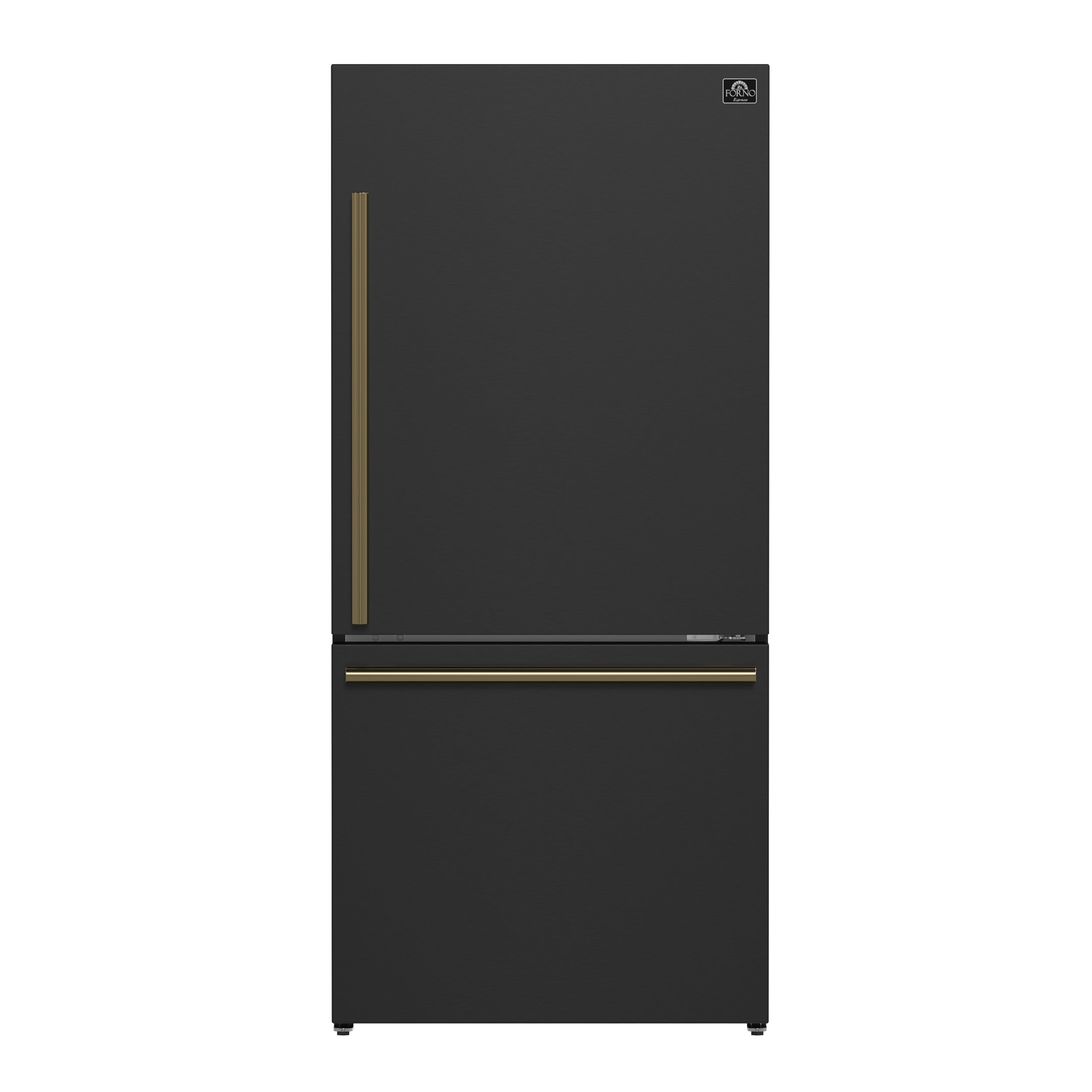 Forno Milano Espresso 31-Inch Bottom Freezer Refrigerator, Black, 17.2 cu.ft Capacity, Energy Efficient - BonPrix Électroménagers