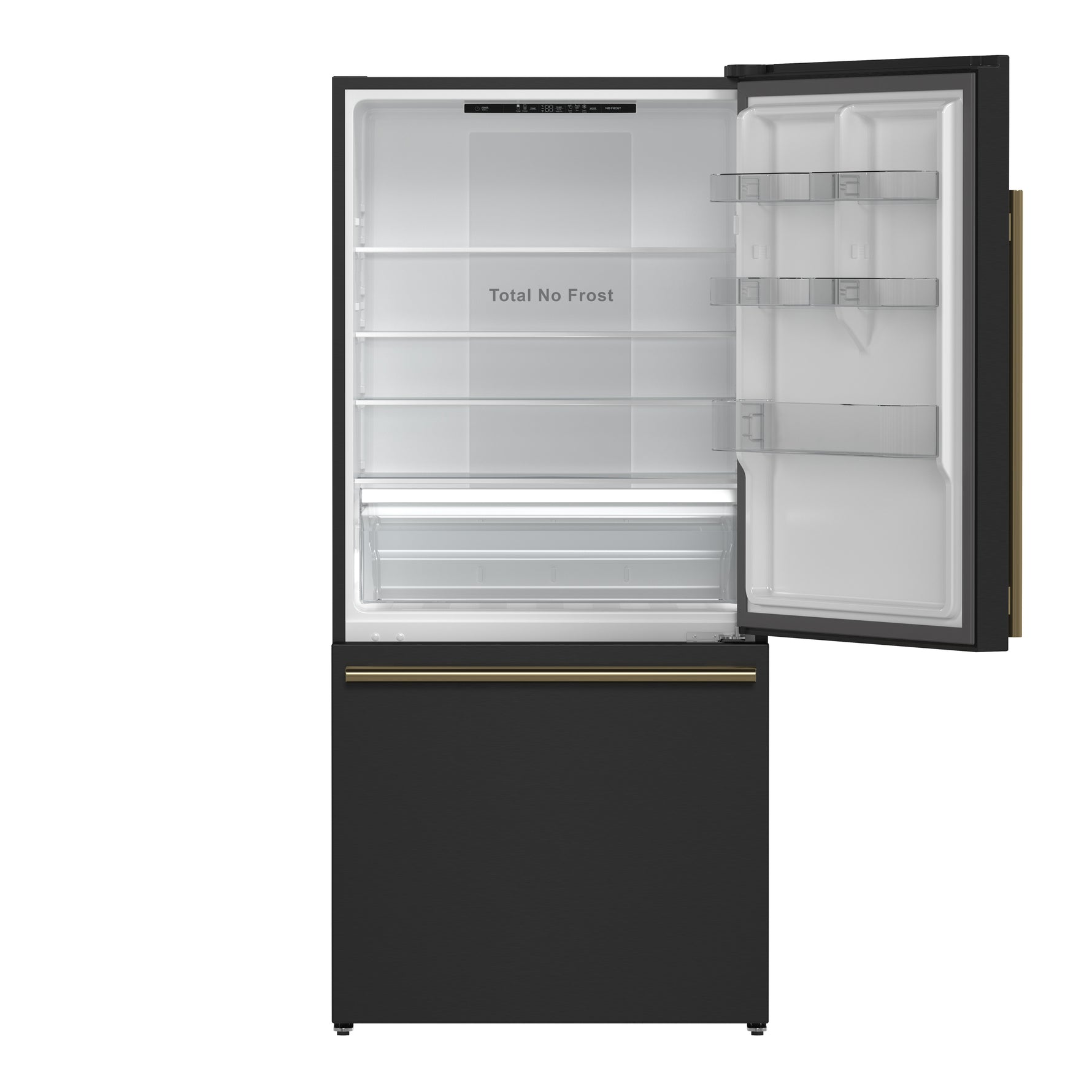 Forno Milano Espresso 31-Inch Bottom Freezer Refrigerator, Black, 17.2 cu.ft Capacity, Energy Efficient - BonPrix Électroménagers