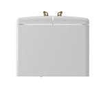Forno Luigi 33-Inch French Door Refrigerator, 18 cu.ft, White Finish, Antique Brass Handles, ENERGY STAR Certified - BonPrix Électroménagers