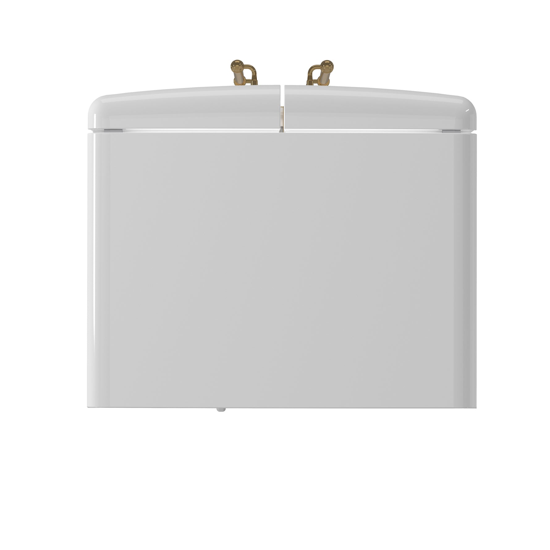 Forno Luigi 33-Inch French Door Refrigerator, 18 cu.ft, White Finish, Antique Brass Handles, ENERGY STAR Certified - BonPrix Électroménagers