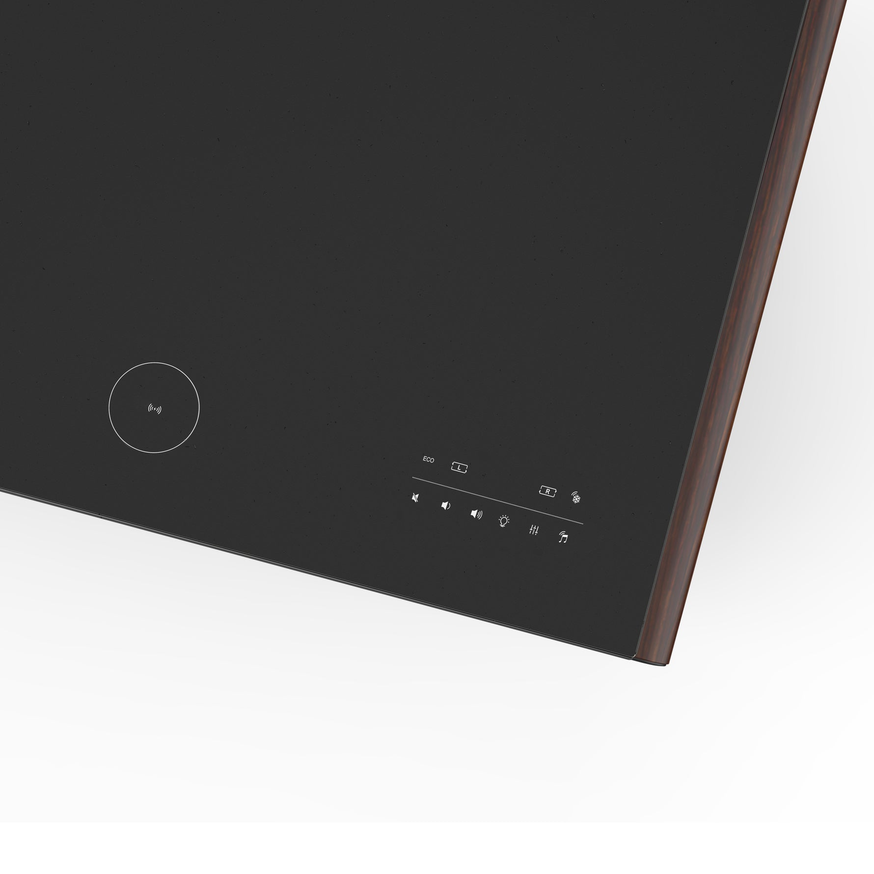 Forno Evoluto Tavolo 51-Inch Smart Coffee Table with Wood-Accent Sides – Dual Cooling Zones, Wireless Charging Pad & Built-In Bluetooth Speakers - BonPrix Électroménagers