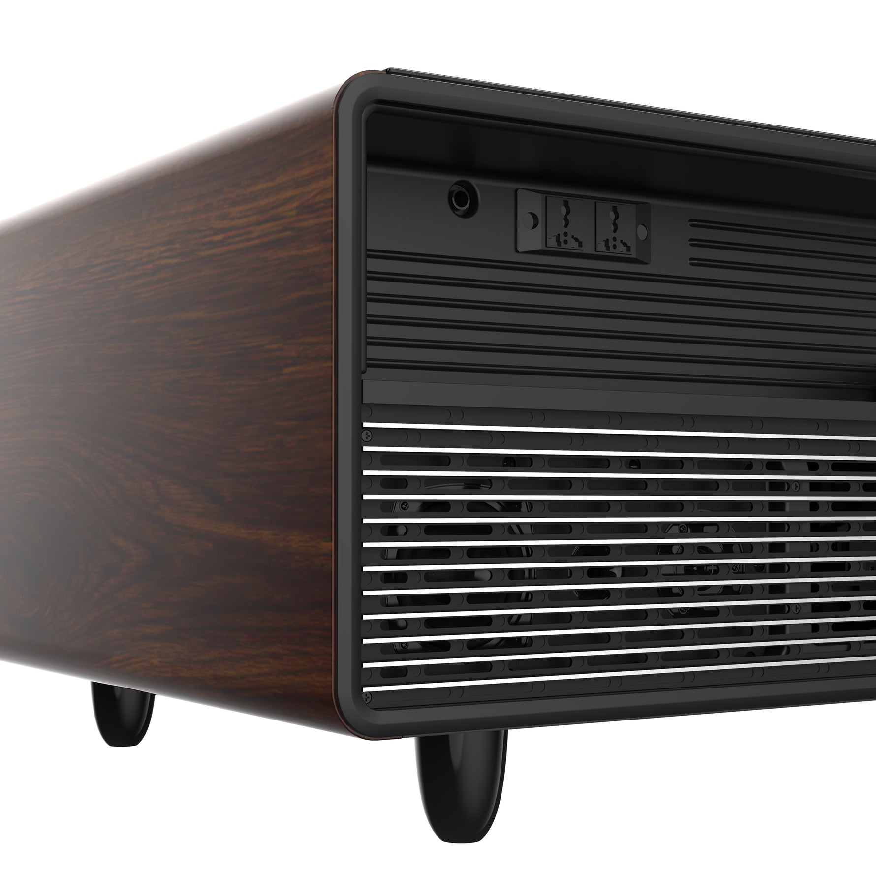Forno Evoluto Tavolo 51-Inch Smart Coffee Table with Wood-Accent Sides – Dual Cooling Zones, Wireless Charging Pad & Built-In Bluetooth Speakers - BonPrix Électroménagers