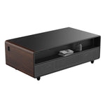 Forno Evoluto Tavolo 51-Inch Smart Coffee Table with Wood-Accent Sides – Dual Cooling Zones, Wireless Charging Pad & Built-In Bluetooth Speakers - BonPrix Électroménagers