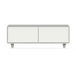 Forno Evoluto Tavolo 51-Inch White Smart Coffee Table – Dual Refrigerator Drawers, Bluetooth 5.0 Audio, Wireless Charging & RGB Ambient Light - BonPrix Électroménagers