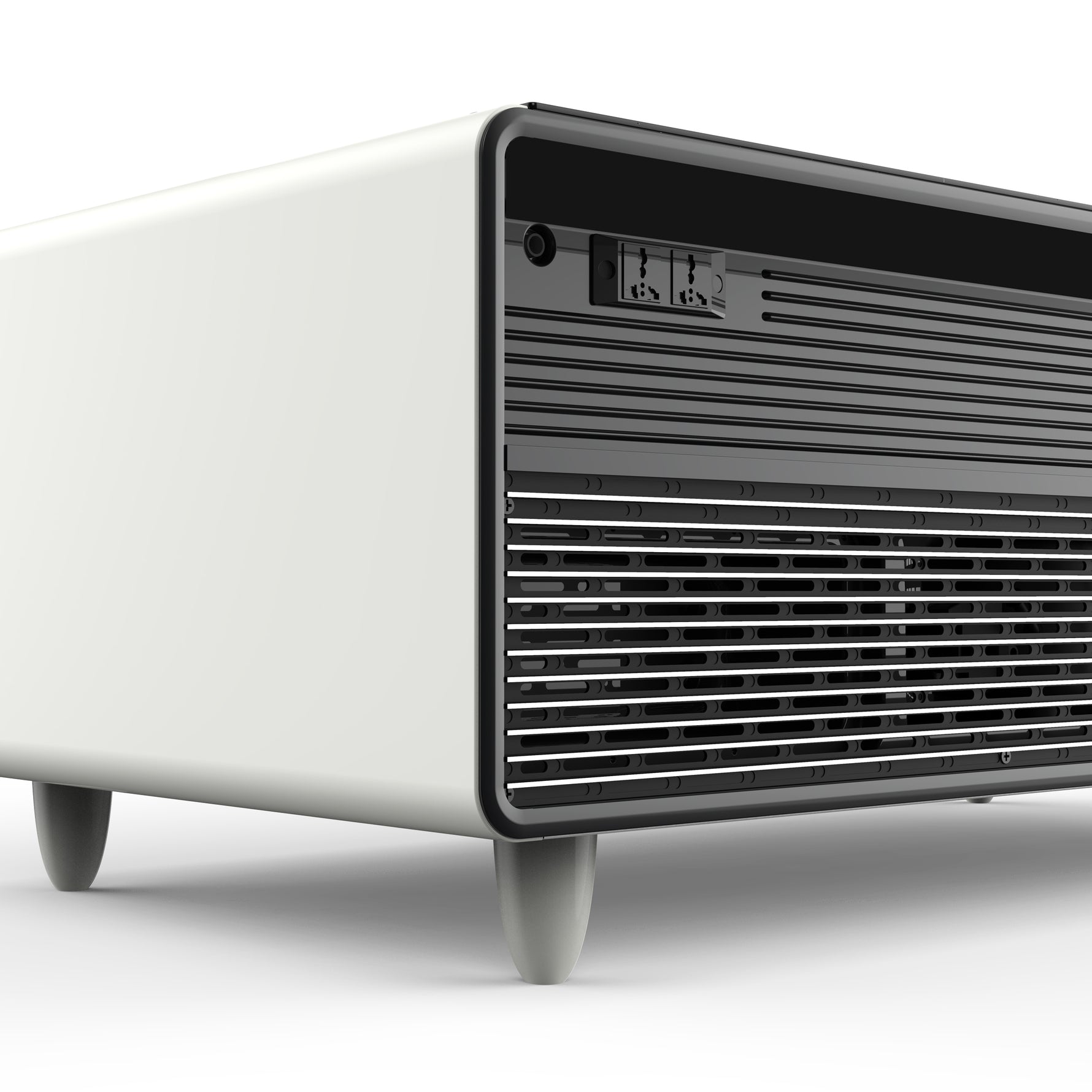 Forno Evoluto Tavolo 51-Inch White Smart Coffee Table – Dual Refrigerator Drawers, Bluetooth 5.0 Audio, Wireless Charging & RGB Ambient Light - BonPrix Électroménagers
