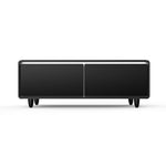 Forno Evoluto Tavolo 51-Inch Black Smart Coffee Table – Dual Refrigerator Drawers, Bluetooth 5.0 Audio, Wireless Charging & RGB Ambient Light - BonPrix Électroménagers