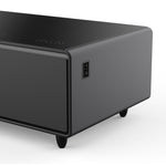 Forno Evoluto Tavolo 51-Inch Black Smart Coffee Table – Dual Refrigerator Drawers, Bluetooth 5.0 Audio, Wireless Charging & RGB Ambient Light - BonPrix Électroménagers