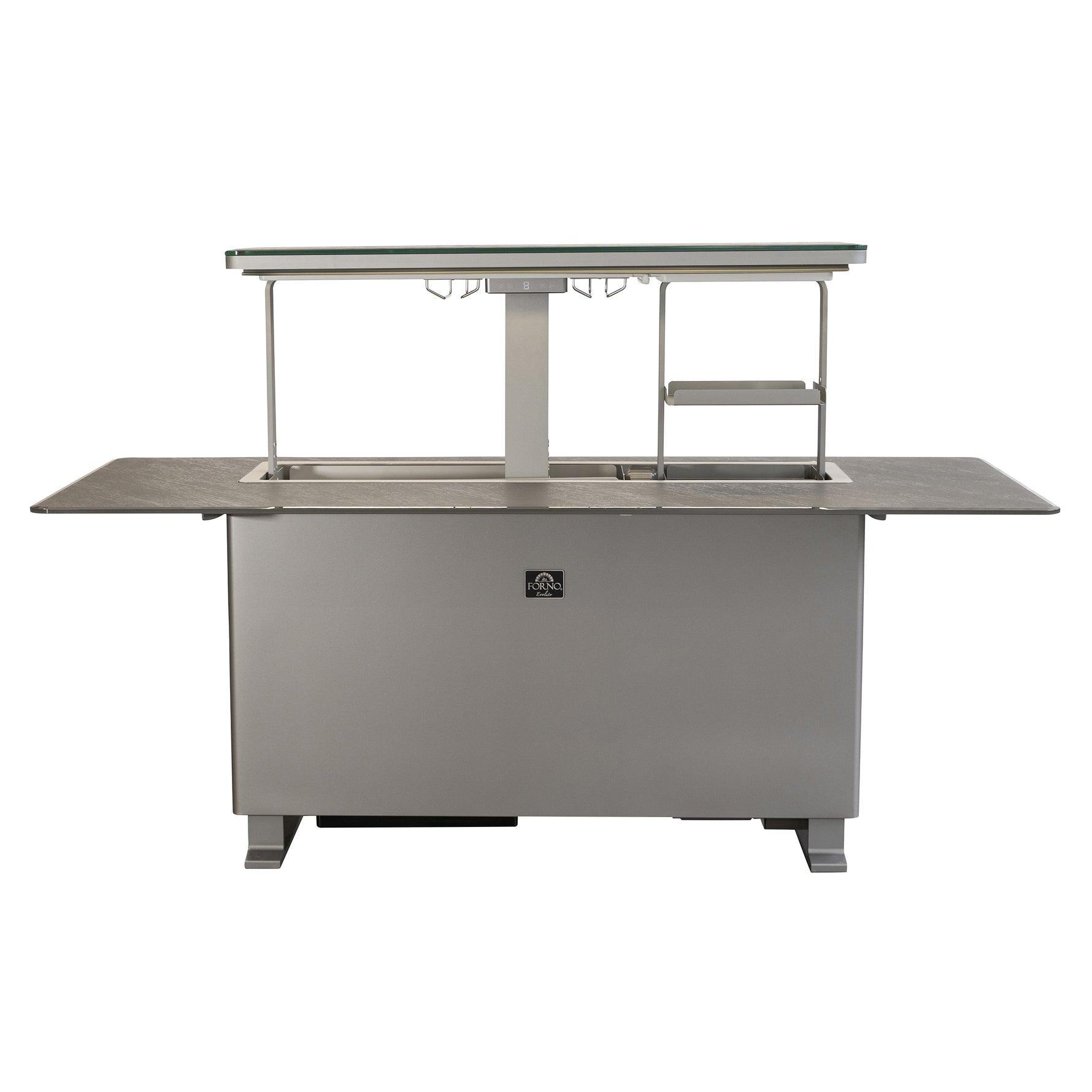 Elevato Smart Bar Table, Sandstone Black, 5.3 cu.ft fridge and freezer with Bluetooth control - BonPrix Électroménagers