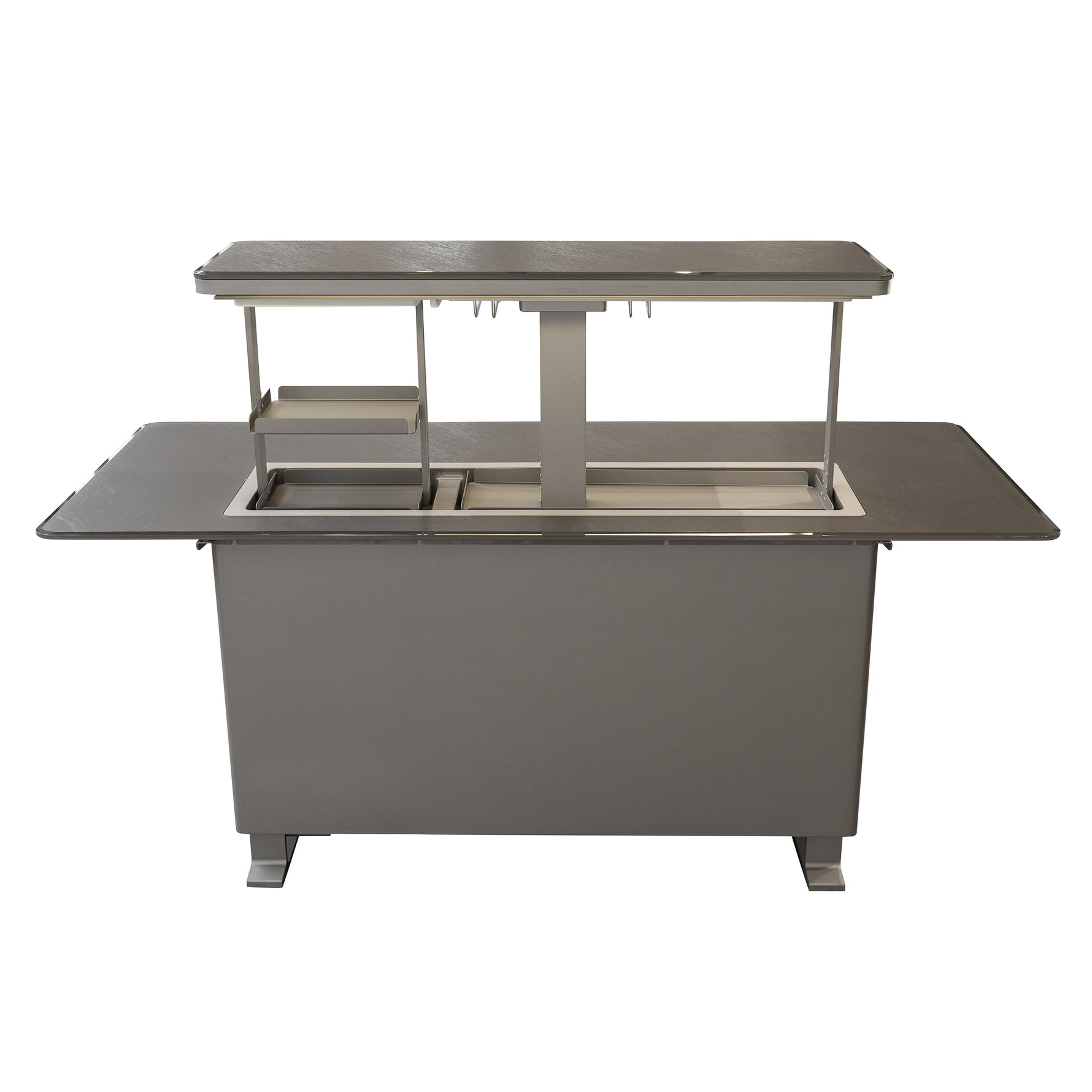 Elevato Smart Bar Table, Sandstone Black, 5.3 cu.ft fridge and freezer with Bluetooth control - BonPrix Électroménagers