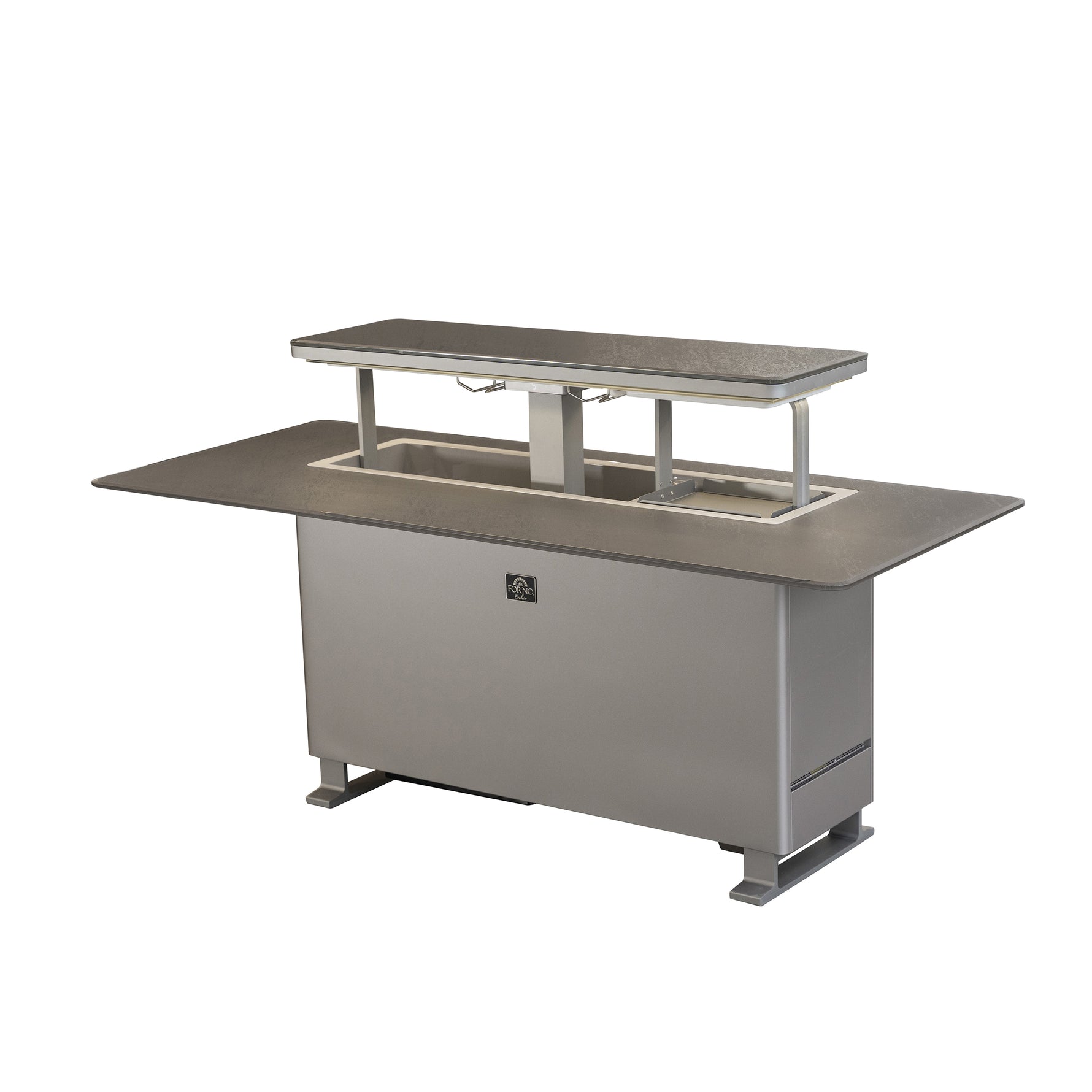 Elevato Smart Bar Table, Sandstone Black, 5.3 cu.ft fridge and freezer with Bluetooth control - BonPrix Électroménagers