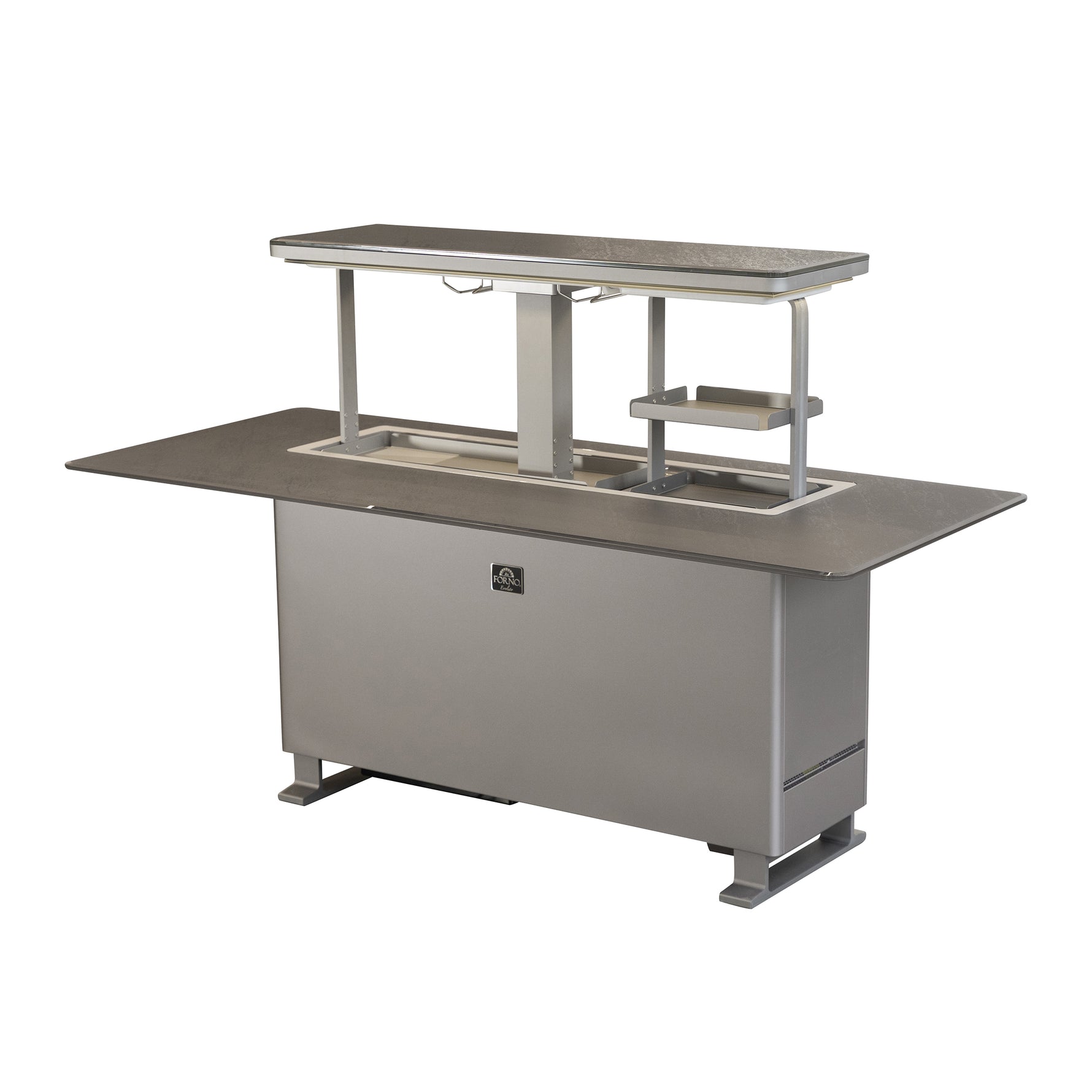 Elevato Smart Bar Table, Sandstone Black, 5.3 cu.ft fridge and freezer with Bluetooth control - BonPrix Électroménagers