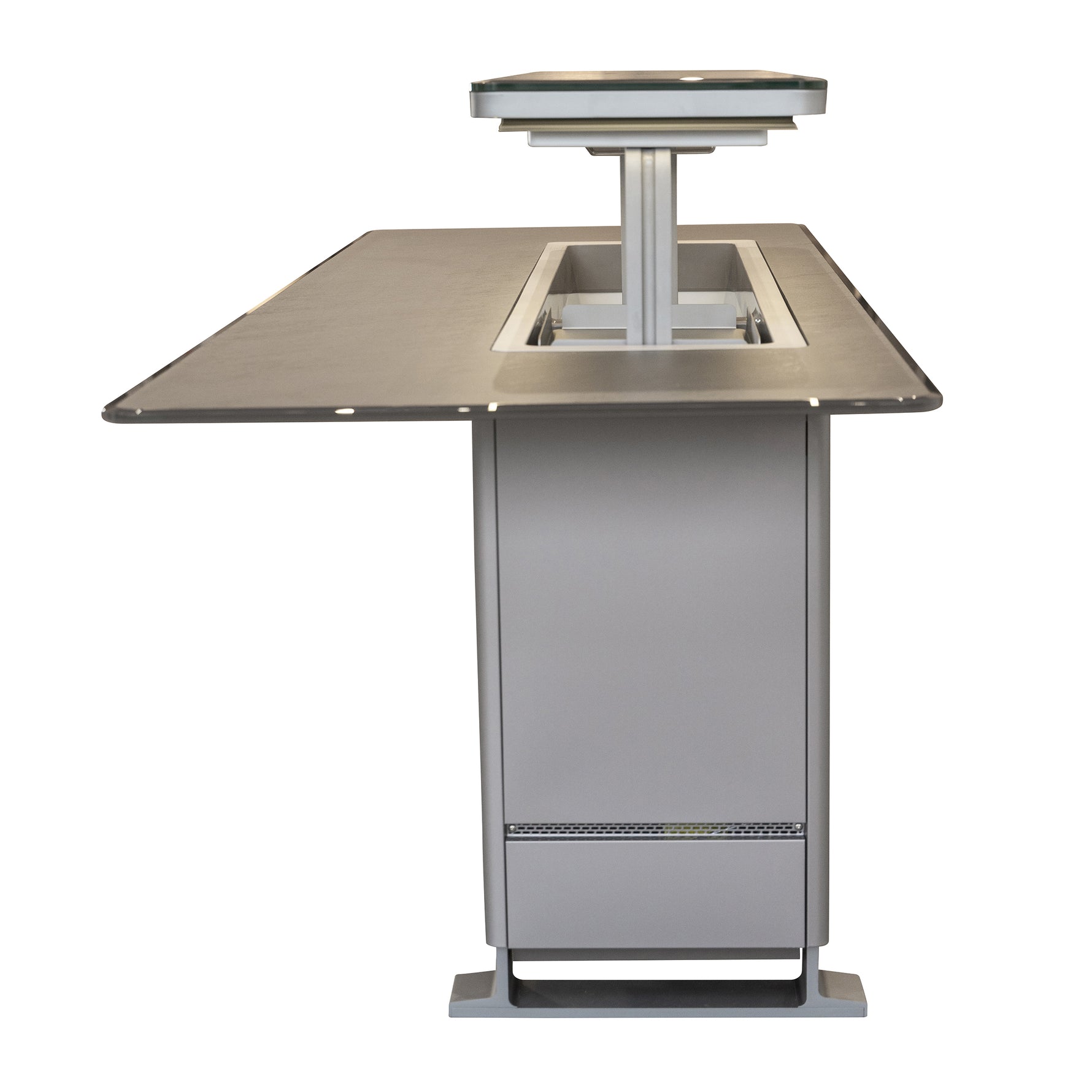 Elevato Smart Bar Table, Sandstone Black, 5.3 cu.ft fridge and freezer with Bluetooth control - BonPrix Électroménagers