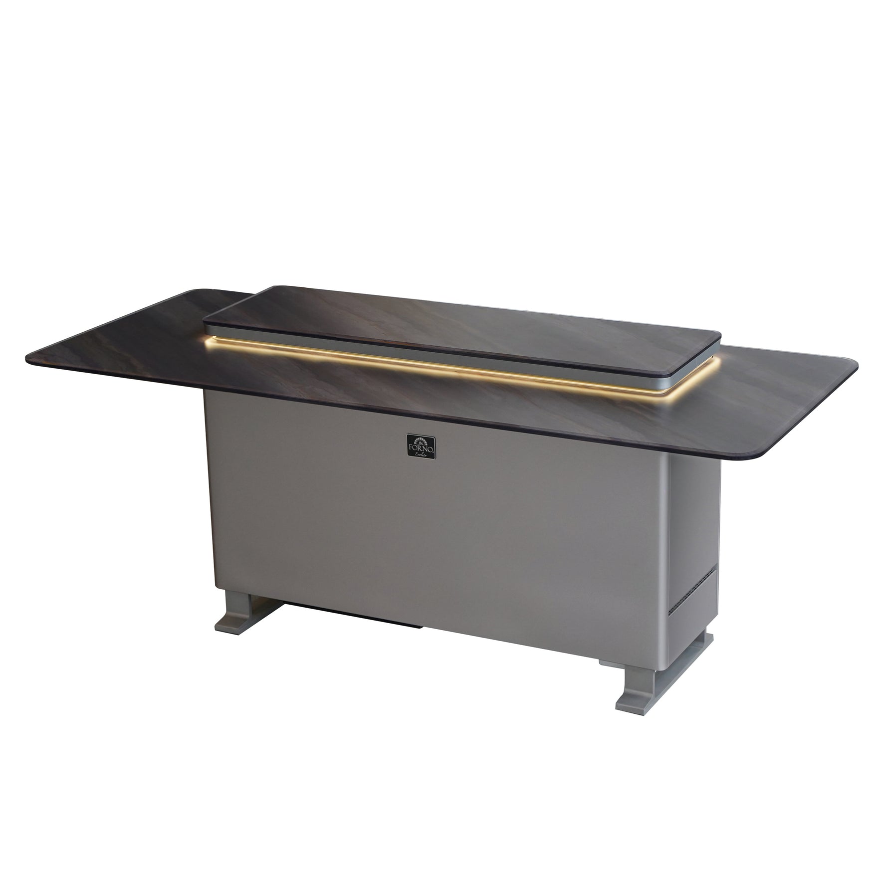Elevato Smart Bar Table, Midnight Marble, 5.3 cu.ft fridge and freezer with Bluetooth control
