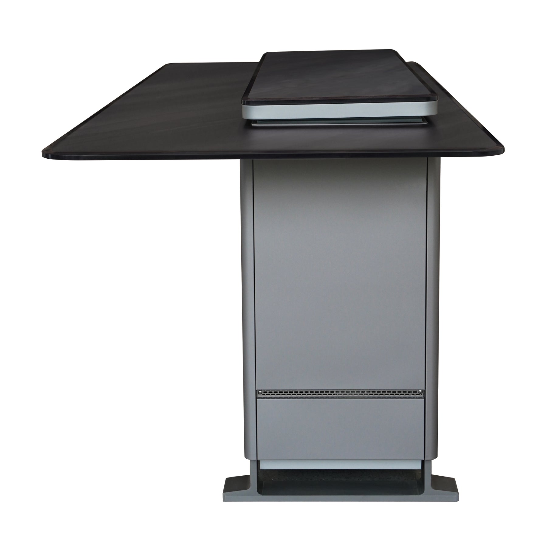 Elevato Smart Bar Table, Midnight Marble, 5.3 cu.ft fridge and freezer with Bluetooth control