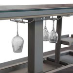 Elevato Smart Bar Table, Midnight Marble, 5.3 cu.ft fridge and freezer with Bluetooth control