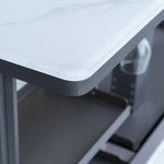 Elevato Smart Bar Table in White, 5.3 cu.ft fridge and freezer with Bluetooth control - BonPrix Électroménagers