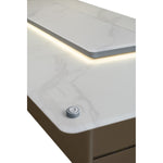 Elevato Smart Bar Table in White, 5.3 cu.ft fridge and freezer with Bluetooth control - BonPrix Électroménagers